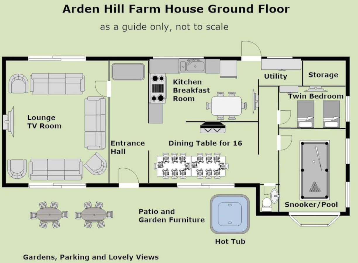 Arden Hill Farmhouse - Hot Tub, Snooker Table, Sleeps 16 Stratford-upon-Avon Dış mekan fotoğraf